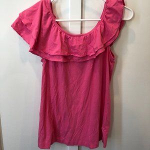 Lilly Pulitzer Pink Ruffle Top